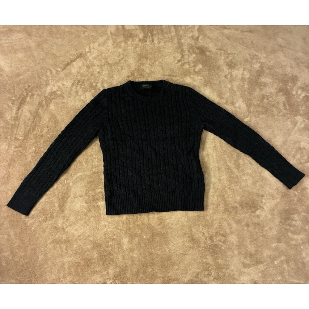 VTG Express Design Studio Cashmere Blend Med Cable knit Dark Academia 90s Preppy